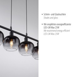 15421-18 ZEA LAMPA WISZĄCA CZARNY