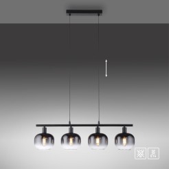 15421-18 ZEA LAMPA WISZĄCA CZARNY