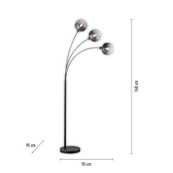 15422-18 ZEA LAMPA PODŁOGOWA CZARNY