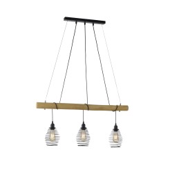 15526-79 SPRING LAMPA WISZĄCA DREWNO/CZARNY