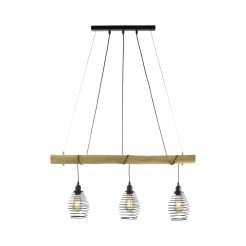 15526-79 SPRING LAMPA WISZĄCA DREWNO/CZARNY