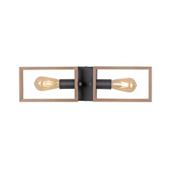 15657-18 FRANKY LAMPA SUFITOWA CZARNY/DREWNO