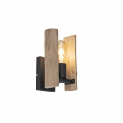 15701-79 LOG KINKIET CZARNY/DREWNO