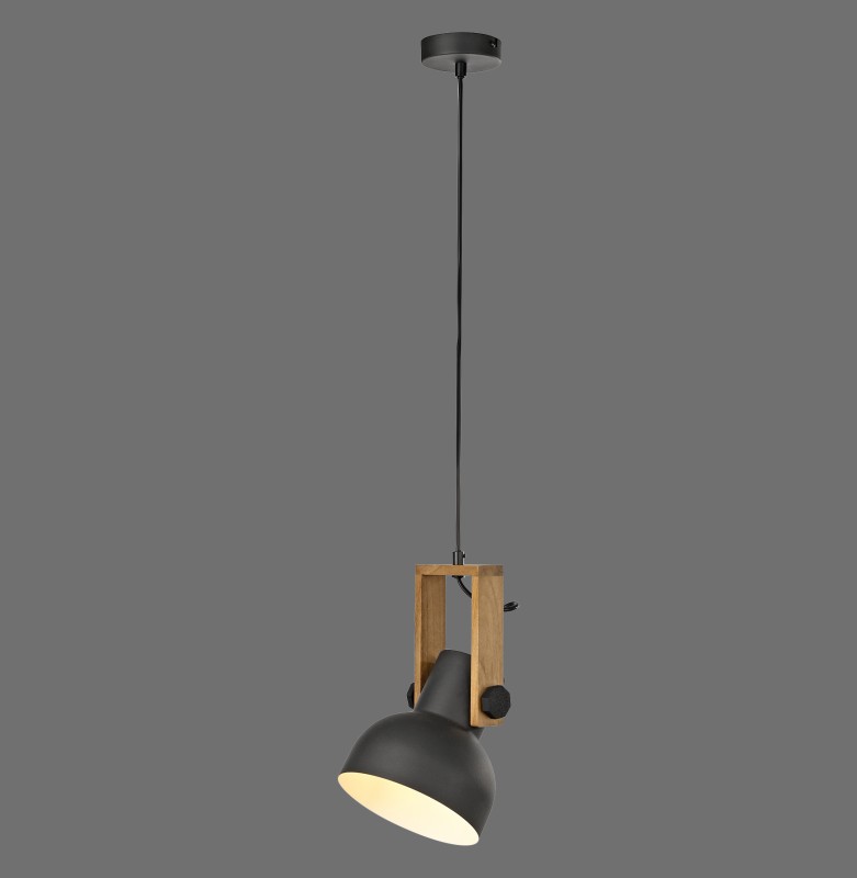 15741-18 CUP 2.0 LAMPA WISZĄCA CZARNY/DREWNO