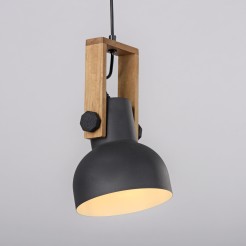 15741-18 CUP 2.0 LAMPA WISZĄCA CZARNY/DREWNO