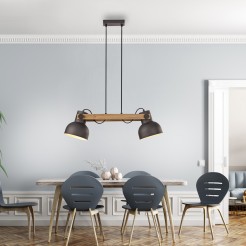 15742-18 CUP 2.0 LAMPA WISZĄCA CZARNY/DREWNO