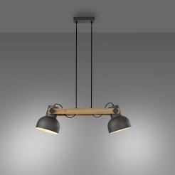 15742-18 CUP 2.0 LAMPA WISZĄCA CZARNY/DREWNO