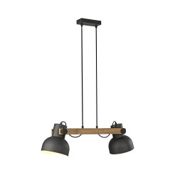 15742-18 CUP 2.0 LAMPA WISZĄCA CZARNY/DREWNO