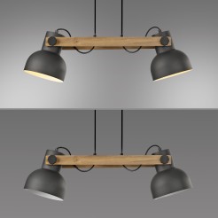 15742-18 CUP 2.0 LAMPA WISZĄCA CZARNY/DREWNO