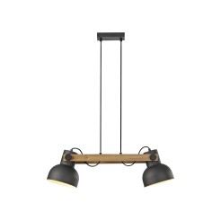 15742-18 CUP 2.0 LAMPA WISZĄCA CZARNY/DREWNO