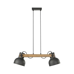 15742-18 CUP 2.0 LAMPA WISZĄCA CZARNY/DREWNO