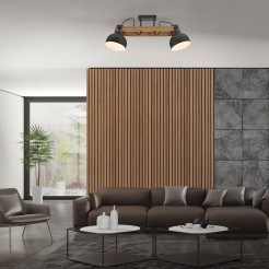 15744-18 CUP 2.0 LAMPA SUFITOWA CZARNY/DREWNO