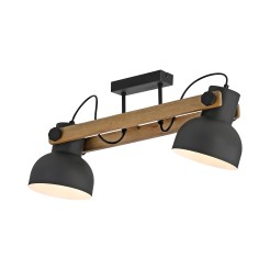 15744-18 CUP 2.0 LAMPA SUFITOWA CZARNY/DREWNO