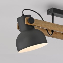 15744-18 CUP 2.0 LAMPA SUFITOWA CZARNY/DREWNO