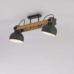 15744-18 CUP 2.0 LAMPA SUFITOWA CZARNY/DREWNO
