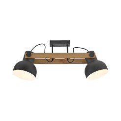 15744-18 CUP 2.0 LAMPA SUFITOWA CZARNY/DREWNO