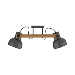 15744-18 CUP 2.0 LAMPA SUFITOWA CZARNY/DREWNO