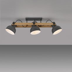 15745-18 CUP 2.0 LAMPA SUFITOWA CZARNY/DREWNO