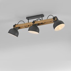 15745-18 CUP 2.0 LAMPA SUFITOWA CZARNY/DREWNO