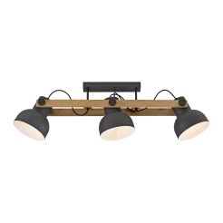 15745-18 CUP 2.0 LAMPA SUFITOWA CZARNY/DREWNO