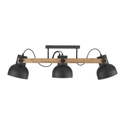 15745-18 CUP 2.0 LAMPA SUFITOWA CZARNY/DREWNO