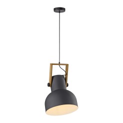 15747-18 CUP 2.0 LAMPA WISZĄCA CZARNY/DREWNO