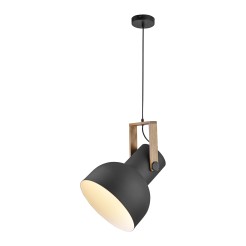 15747-18 CUP 2.0 LAMPA WISZĄCA CZARNY/DREWNO
