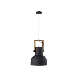 15747-18 CUP 2.0 LAMPA WISZĄCA CZARNY/DREWNO