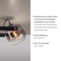 15755-18 CUP 2.0 LAMPA SUFITOWA CZARNY