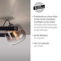15755-18 CUP 2.0 LAMPA SUFITOWA CZARNY