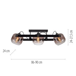 15755-18 CUP 2.0 LAMPA SUFITOWA CZARNY