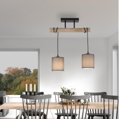 15782-29 GREEN TRIBU LAMPA SUFITOWA DREWNO/BEŻOWY