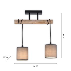 15782-29 GREEN TRIBU LAMPA SUFITOWA DREWNO/BEŻOWY