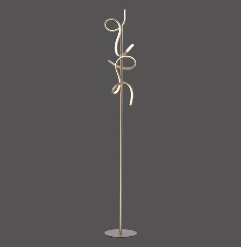 19031-60 CURLS LAMPA PODŁOGOWA MATOWY MOSIĄDZ