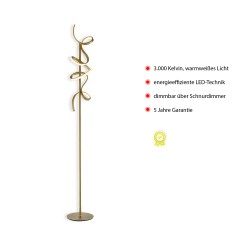 19031-60 CURLS LAMPA PODŁOGOWA MATOWY MOSIĄDZ