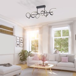 19032-18 CURLS LAMPA SUFITOWA CZARNY