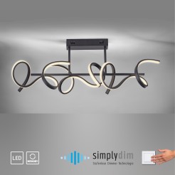 19032-18 CURLS LAMPA SUFITOWA CZARNY
