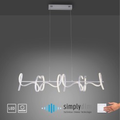 19033-21 CURLS LAMPA WISZĄCA SREBRNY