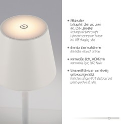 19252-16 EURIA LAMPA PODŁOGOWA/ZEWNĘTRZNA BIAŁY