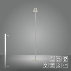 19252-40 EURIA LAMPA PODŁOGOWA/ZEWNĘTRZNA JASNOSZARY