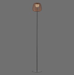 19265-18 ASKIA LAMPA PODŁOGOWA CZARNY/DREWNO