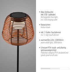 19265-18 ASKIA LAMPA PODŁOGOWA CZARNY/DREWNO