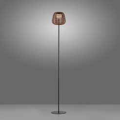 19265-18 ASKIA LAMPA PODŁOGOWA CZARNY/DREWNO