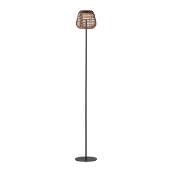 19265-18 ASKIA LAMPA PODŁOGOWA CZARNY/DREWNO