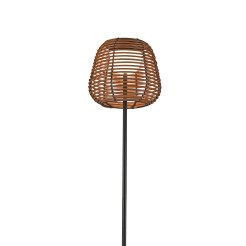 19265-18 ASKIA LAMPA PODŁOGOWA CZARNY/DREWNO