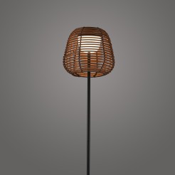 19265-18 ASKIA LAMPA PODŁOGOWA CZARNY/DREWNO
