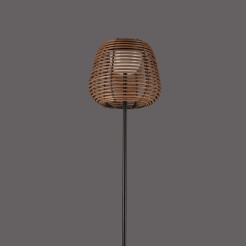 19265-18 ASKIA LAMPA PODŁOGOWA CZARNY/DREWNO