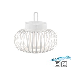 19303-16 AKUBA LAMPA STOŁOWA/ZEWNĘTRZNA BEZPRZEWODOWA BIAŁY