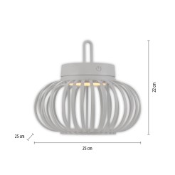 19303-16 AKUBA LAMPA STOŁOWA/ZEWNĘTRZNA BEZPRZEWODOWA BIAŁY