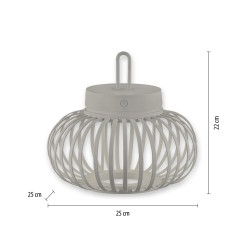 19303-40 AKUBA LAMPA STOŁOWA/ZEWNĘTRZNA BEZPRZEWODOWA SZARY